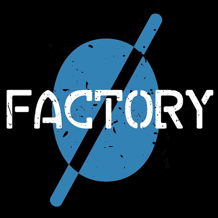graphic logo for zero factory record label