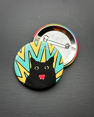 Psychedelic RAWR Round Button